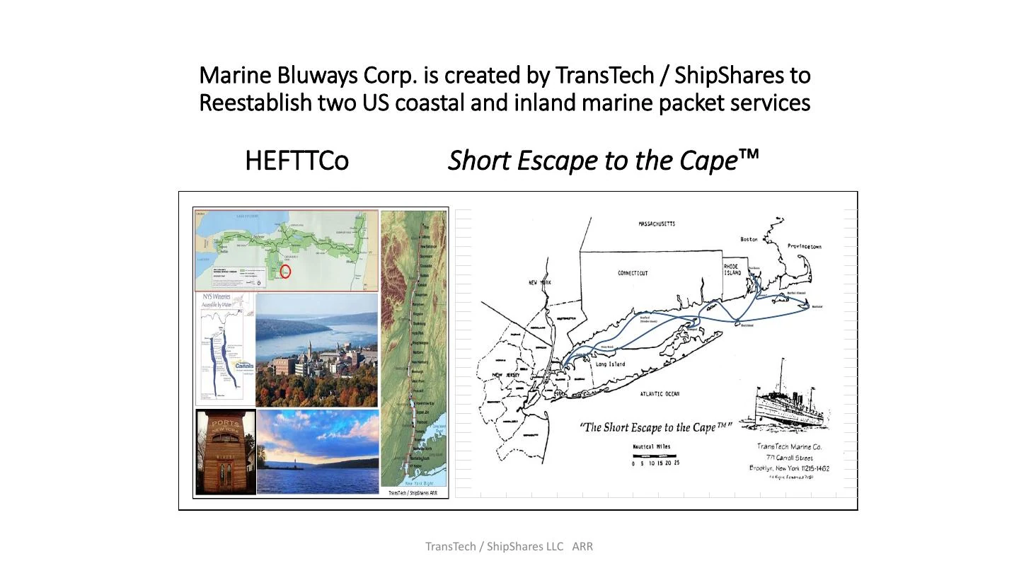 Slide 8: Proposed coastal and inland packet services. Read the slide text below.