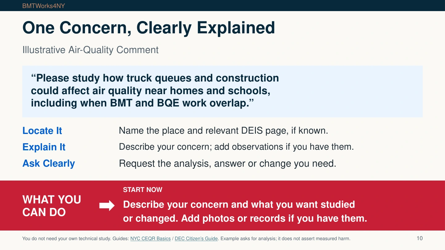 One Concern, Clearly Explained